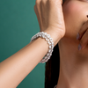 The Infinite Lumière Cuff | white-gold bracelet with EF color and VVS-VS clarity diamonds