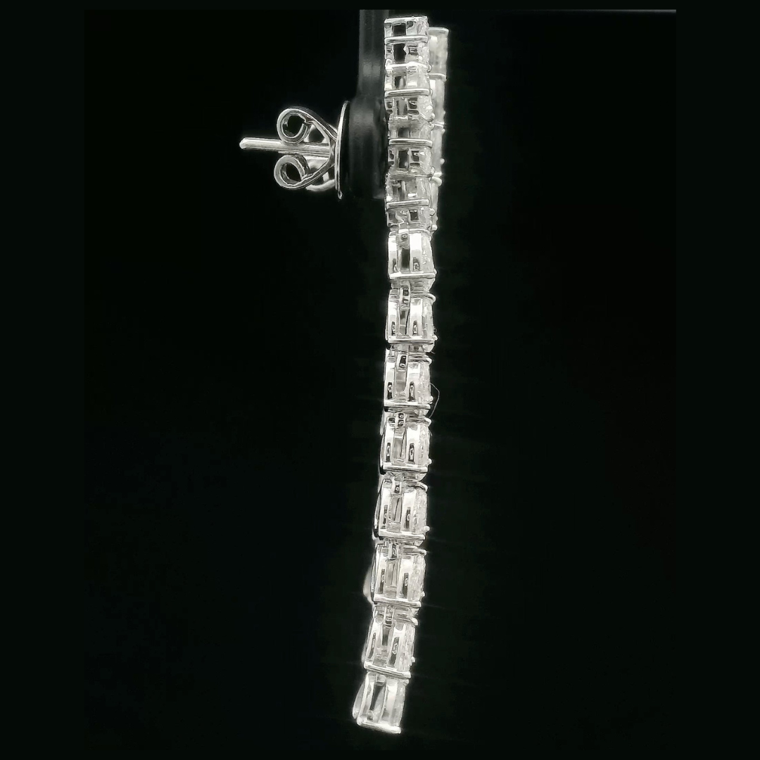 The Lunar Chandelier | white-gold earrings with EF color and VVS-VS clarity diamonds
