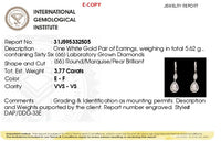 The Pure Elegance | white-gold earrings with EF color and VVS-VS clarity diamonds