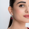 The Crimson Jewel | white-gold earrings with EF color and VVS-VS clarity diamonds