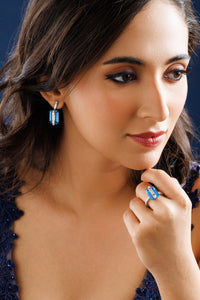 Celestine Axis Bleu Earrings