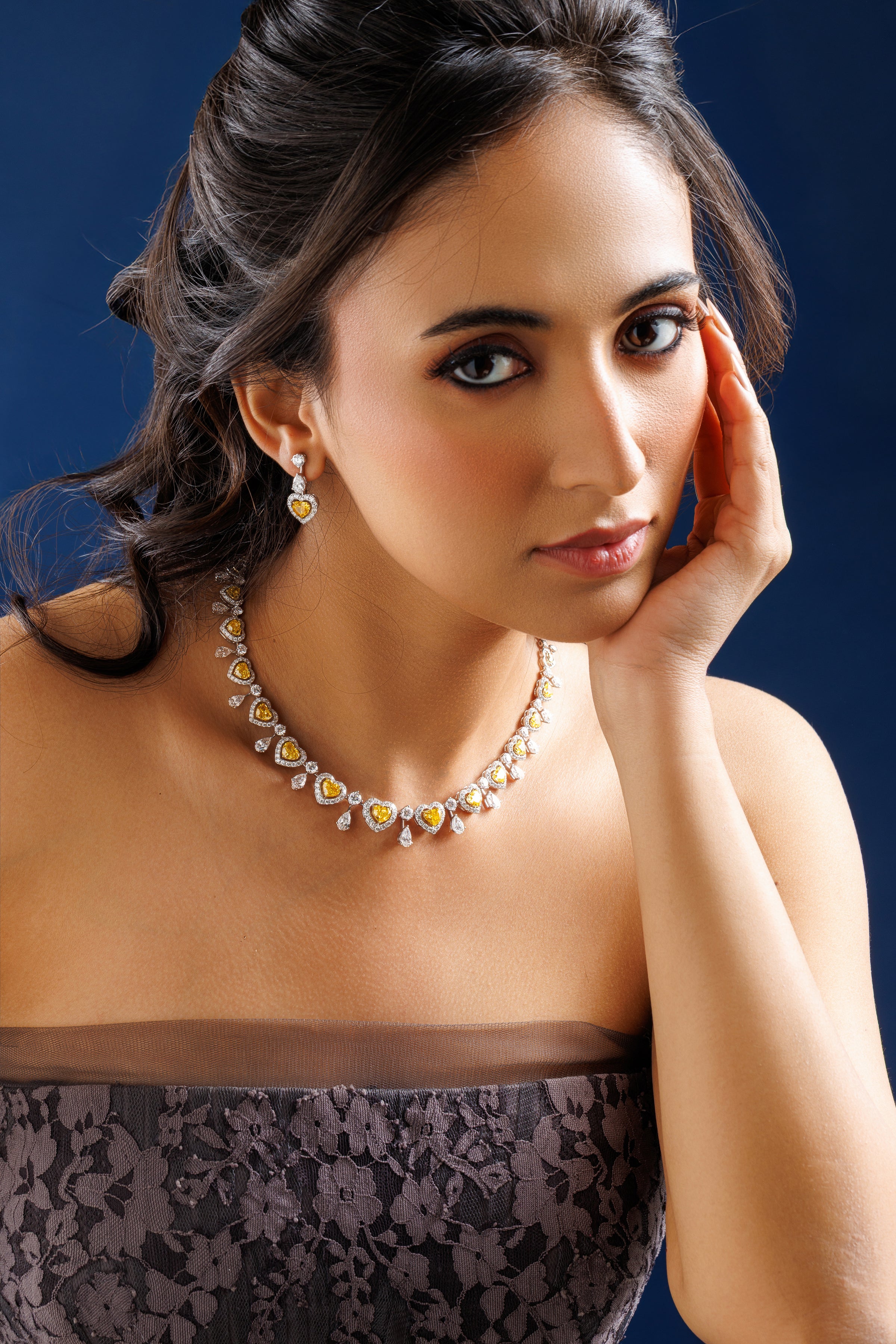 Celestine Heartweave Necklace