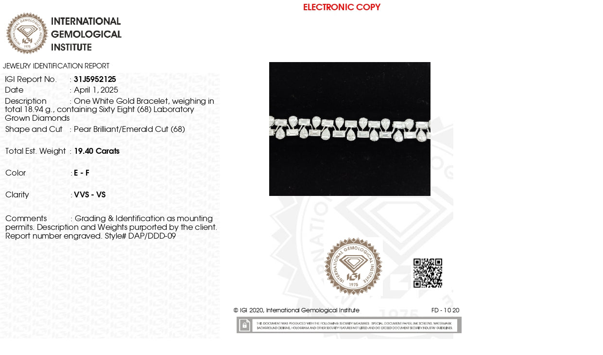 The Royal Elegance Cuff | white-gold bracelet with EF color and VVS-VS clarity diamonds