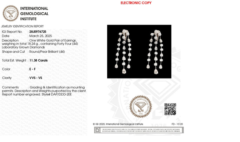 The Eternal Diamond Dew | white-gold earrings with EF color and VVS-VS clarity diamonds