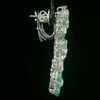 The Emerald Monarch’s Blush | white-gold earrings with EF color and VVS-VS clarity diamonds
