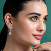 The Galactic Teardrop Parure | white-gold earrings with EF color and VVS-VS clarity diamonds