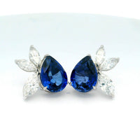 The Sapphire Diadem Drops | white-gold earrings with EF color and VVS-VS clarity diamonds