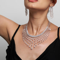 The Dewdrop Crown | white-gold necklace with EF color and VVS-VS clarity diamonds