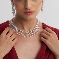 The Diamond Monsoon Gem Strand | white-gold necklace with EF color and VVS-VS clarity diamonds