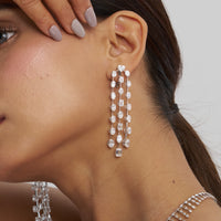 The Diamond Rain Couture | white-gold earrings with EF color and VVS-VS clarity diamonds