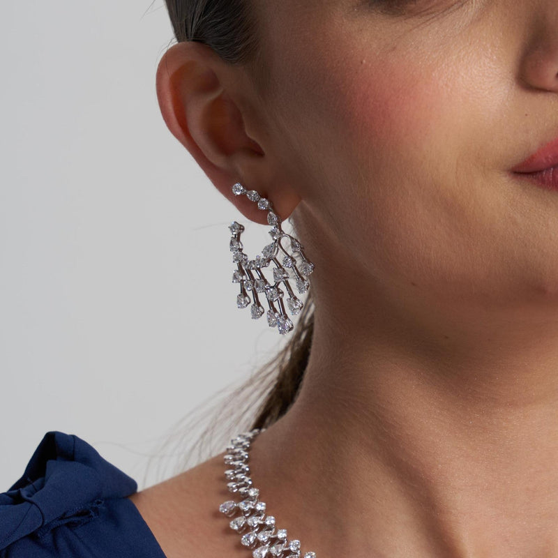 The Stellar Constellation | white-gold earrings with EF color and VVS-VS clarity diamonds