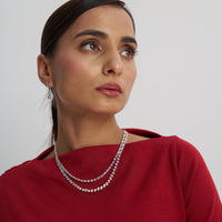 The Regal Solitaire Sceptre | white-gold necklace with EFG color and VVS-VS clarity diamonds