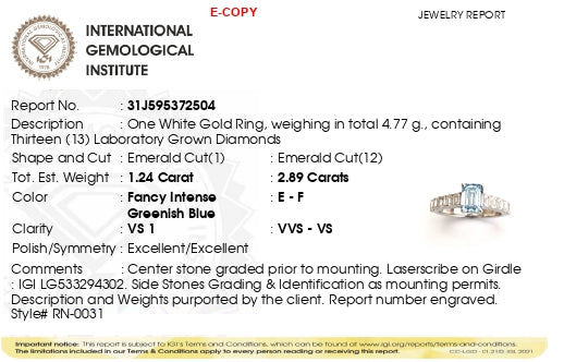 The Sapphire Sovereign Signet | white-gold ring with EF color and VVS-VS clarity diamonds