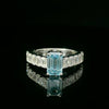 The Sapphire Sovereign Signet | white-gold ring with EF color and VVS-VS clarity diamonds