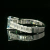 The Sapphire Sovereign Signet | white-gold ring with EF color and VVS-VS clarity diamonds