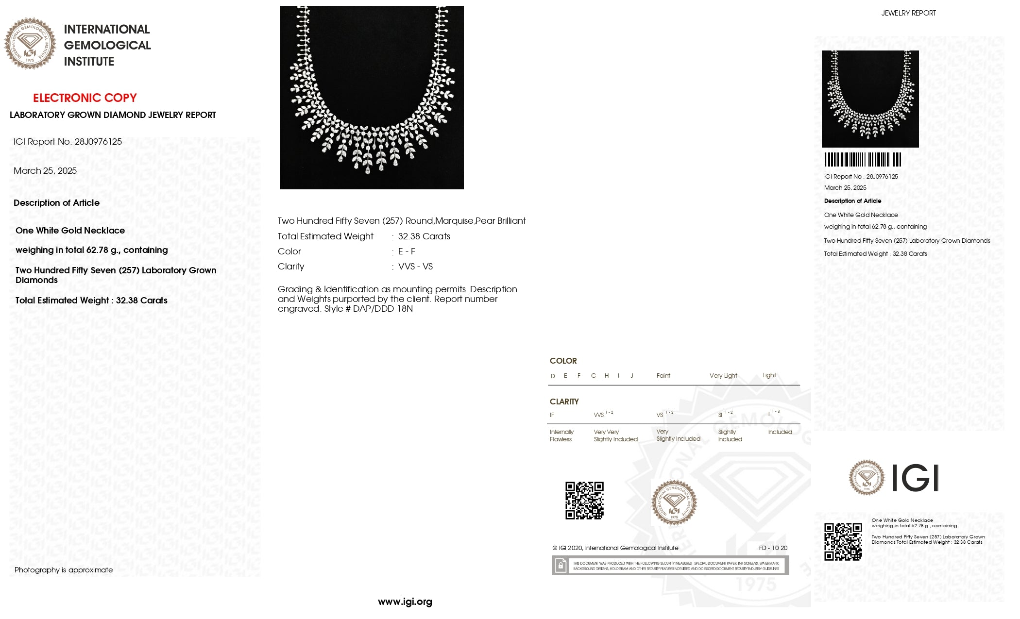 The Dusk Coronet | white-gold necklace with EF color and VVS-VS clarity diamonds