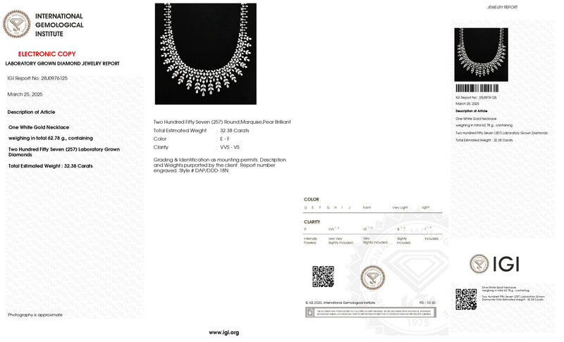 The Dusk Coronet | white-gold necklace with EF color and VVS-VS clarity diamonds