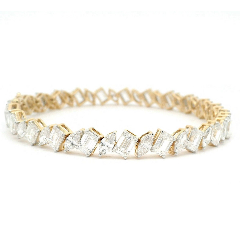 The Eternal Bond | gold bracelet with EF color and VVS-VS clarity diamonds