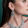 The Emerald Monarch’s Grace | white-gold earring with EF color and VVS-VS clarity diamonds