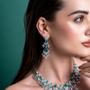 The Emerald Monarch’s Grace | white-gold earring with EF color and VVS-VS clarity diamonds