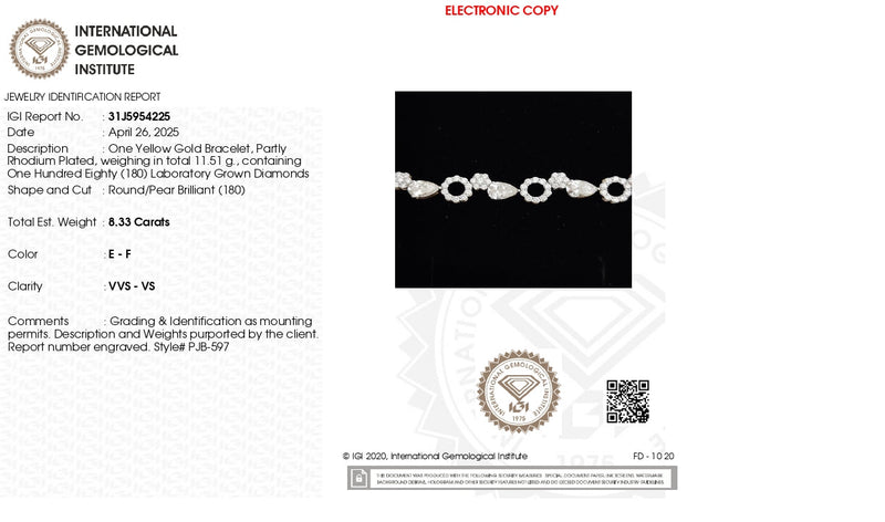 The Blossoming Dynasty | gold bracelet with EF color and VVS-VS clarity diamonds