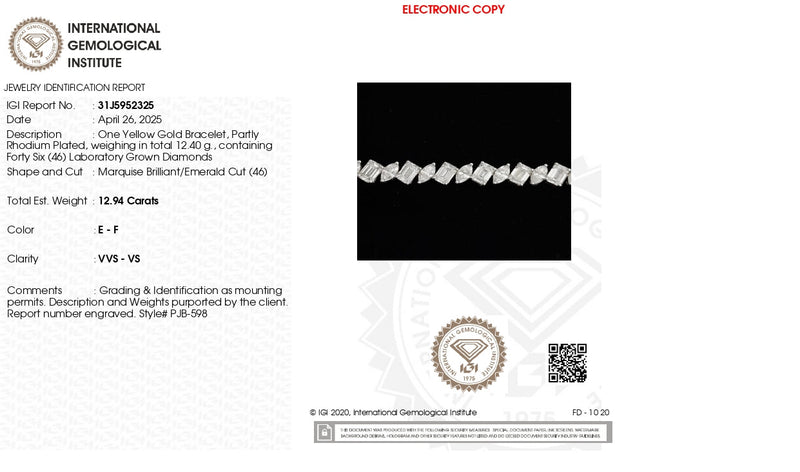 The Eternal Bond | gold bracelet with EF color and VVS-VS clarity diamonds