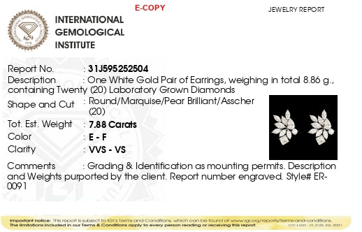The Crystal Royale | white-gold earrings with EF color and VVS-VS clarity diamonds