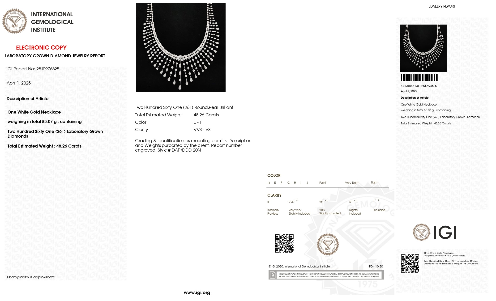 The Dewdrop Crown | white-gold necklace with EF color and VVS-VS clarity diamonds
