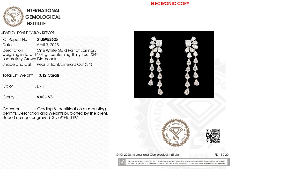 The Diamond Embrace Couture | white-gold earrings with EF color and VVS-VS clarity diamonds