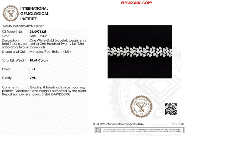 The Infinite Lumière Cuff | white-gold bracelet with EF color and VVS-VS clarity diamonds