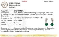 The Eternal Beauty Couture | white-gold earrings with EF color and VVS-VS clarity diamonds