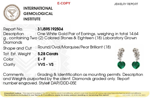 The Eternal Beauty Couture | white-gold earrings with EF color and VVS-VS clarity diamonds