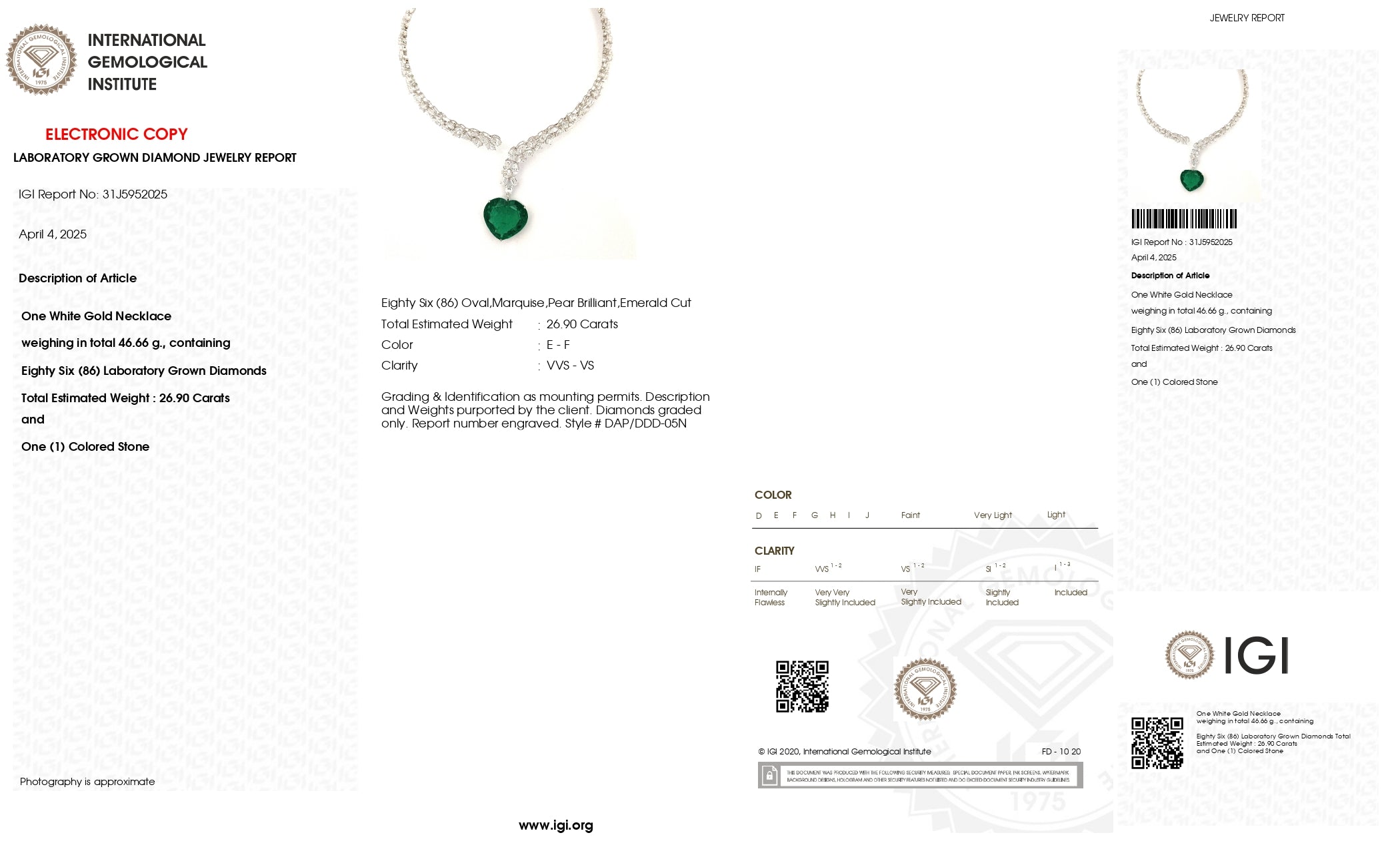 The Eternal Sovereign Collar | white-gold necklace with EF color and VVS-VS clarity diamonds
