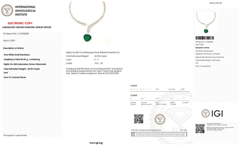 The Eternal Sovereign Collar | white-gold necklace with EF color and VVS-VS clarity diamonds