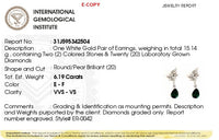 The Royal Flush Solitaires | white-gold earrings with EF color and VVS-VS clarity diamonds