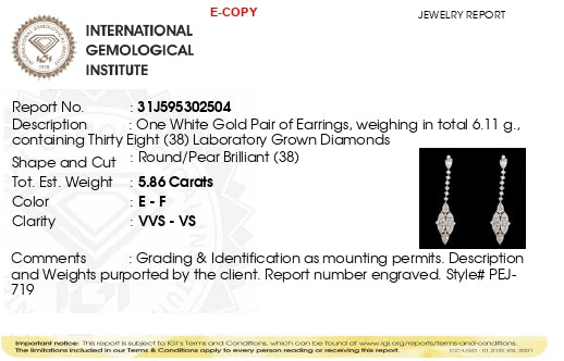 The Moonlight Serenade | white-gold earrings with EF color and VVS-VS clarity diamonds