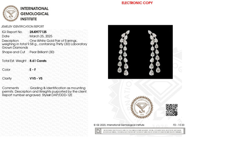 The Moonlight Royale | white-gold earrings with EF color and VVS-VS clarity diamonds