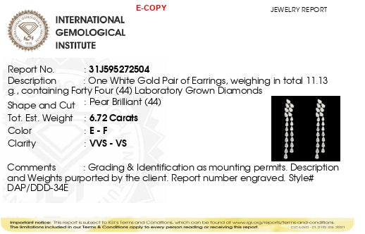 The Lunar Chandelier | white-gold earrings with EF color and VVS-VS clarity diamonds