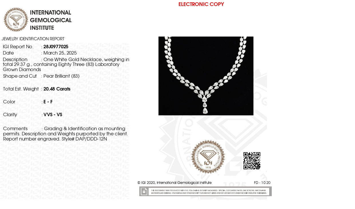 The Celestial Grace | white-gold necklace with EF color and VVS-VS clarity diamonds