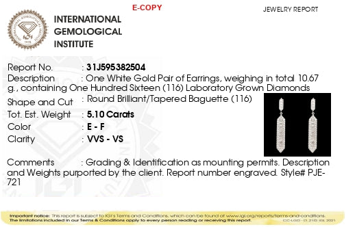The Queen's Aura Heirlooms | white-gold earrings with EF color and VVS-VS clarity diamonds