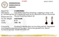 The Crimson Jewel | white-gold earrings with EF color and VVS-VS clarity diamonds
