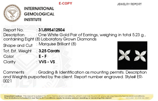 The Imperial Blossom Auriclet| white-gold earrings with EF color and VVS-VS clarity diamonds