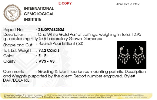 The Stellar Constellation | white-gold earrings with EF color and VVS-VS clarity diamonds